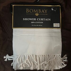Bombay Cotton Shower Curtain with Tassels